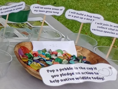 Pebble Pledge station at Blair Drummond Safari Park.