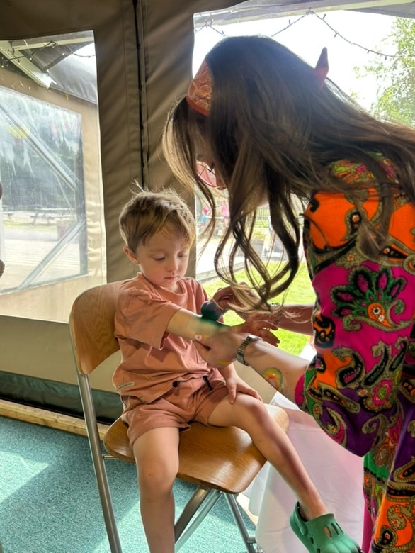 Face painting at Blair Drummond Safari Park